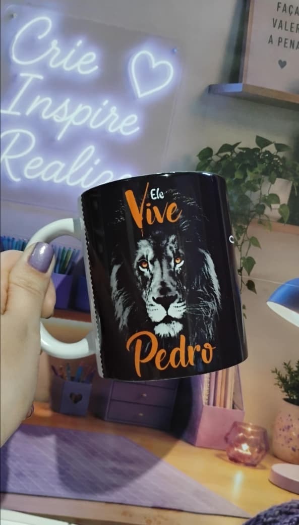 Caneca Leão Personalizada (Gospel)